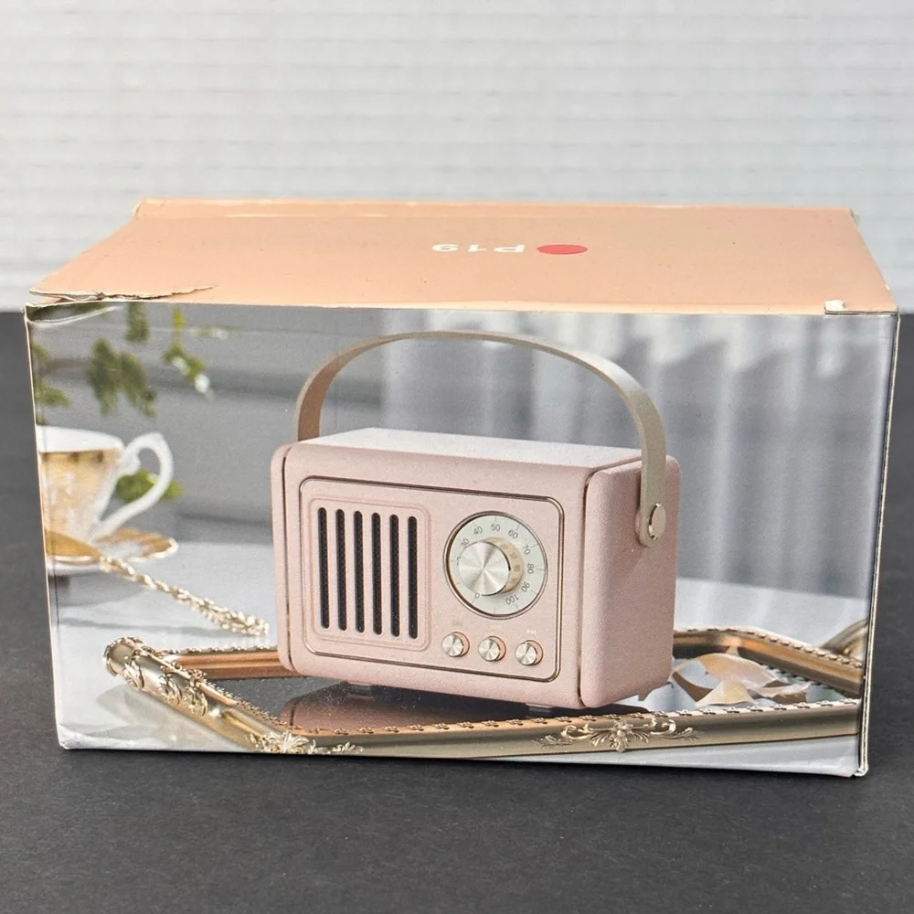 NIB Retro Bluetooth Speaker Vintage Decor Wireless Mini Portable Subwoofer - Picture 1 of 9